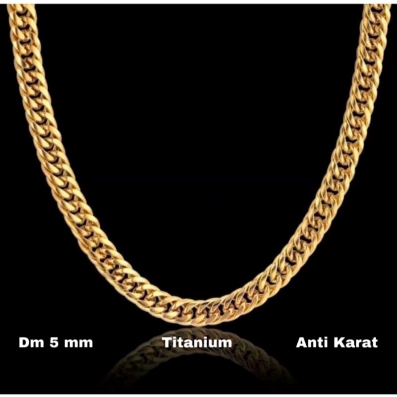 Kalung Titanium Rantai Gold// Kalung JeFri// Kalung Bonge