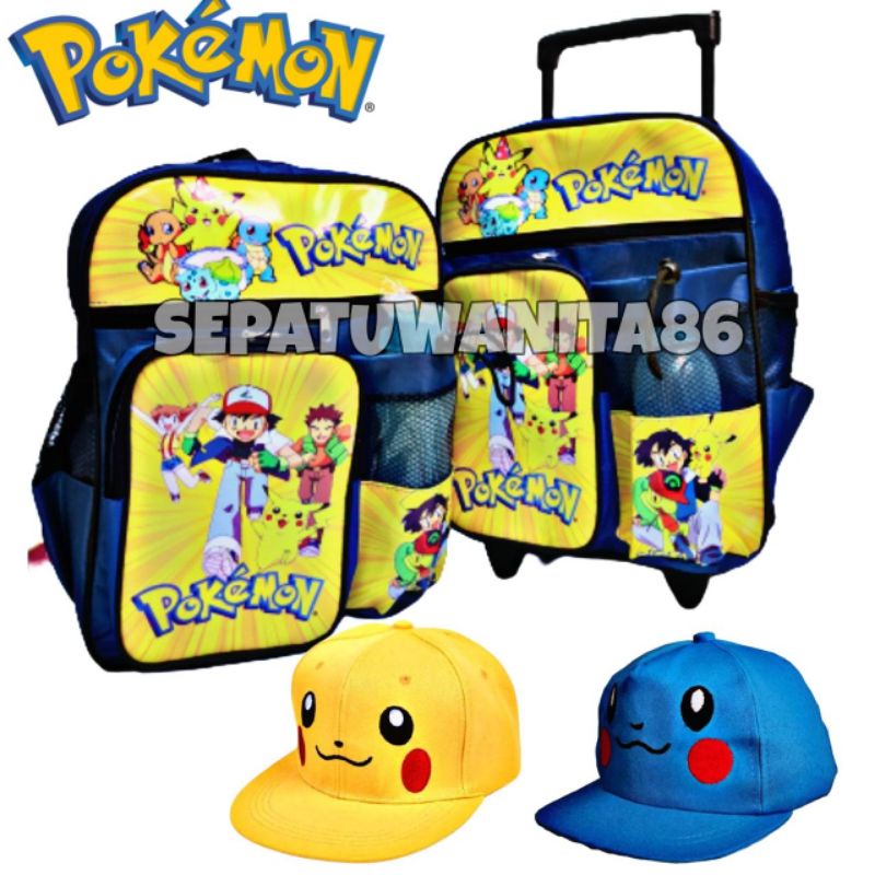 Tas Ransel Pokemon Pikacu Tas sekolah anak laki laki Perempuan Tas Kado Tas Murah Tas Terbaru