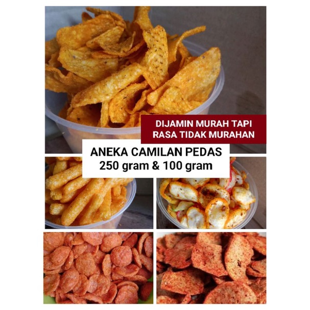 

ANEKA CAMILAN PEDAS/BASRENG/SOSRENG/SEBLAK/STIK BALADO "TES"/TORTILA "TES