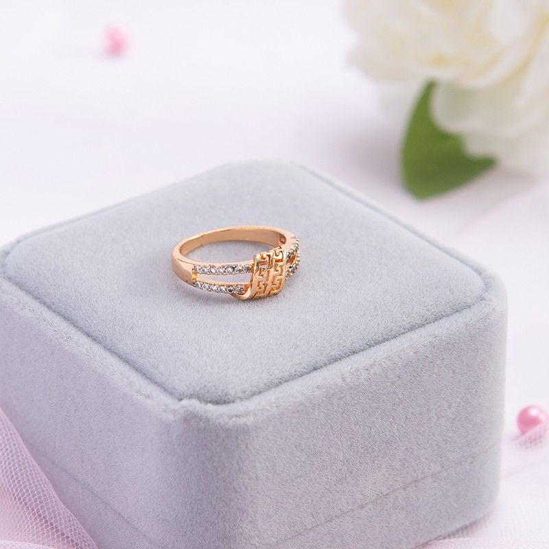 (TERBARU)Cincin Wanita Xufing Motif Anti Karat motif sabuk