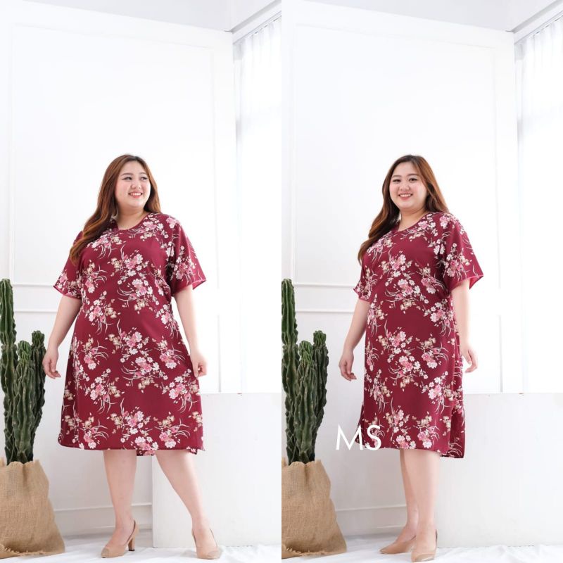 DRESS JUMBO XINGXING BUNGA, WOLFIS PREMIUM, MAXY DRESS