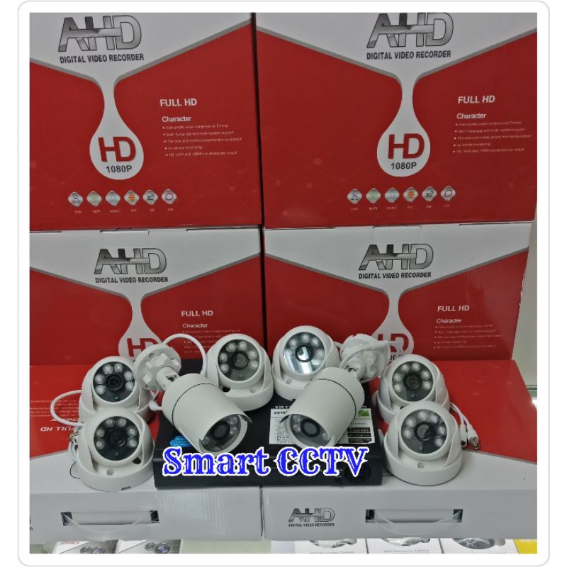 Paket CCTV 8CH 5MP FULL HD 1080P KOMPLIT Tinggal Pasang