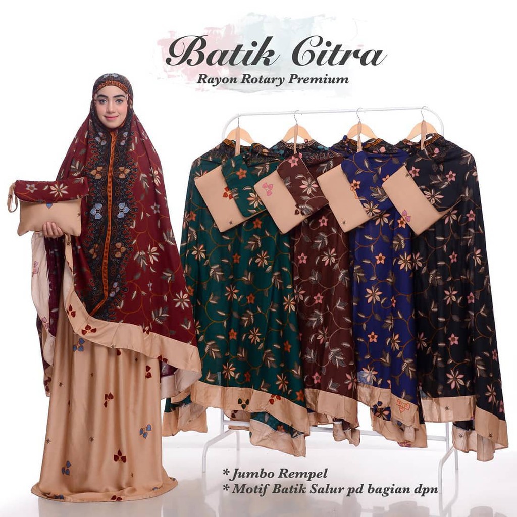 Mukena Bali Dewasa / Mukena Batik Bunga Rayon / Mukena Premium Ori Tiara