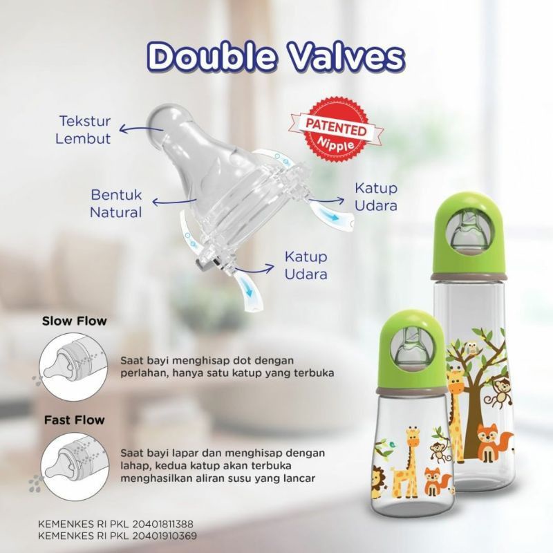 Babysafe Botol Dot Tempat Minum Susu Anak Bayi Motif Kekinian untuk Anak Newborn 0 6 Bulan 1 2 Tahun