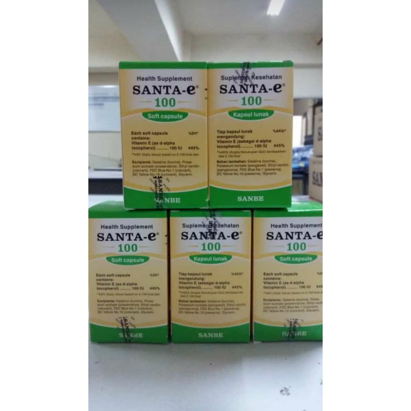 Santa E 100mg Soft Capsule Kemasan Baru Shopee Indonesia
