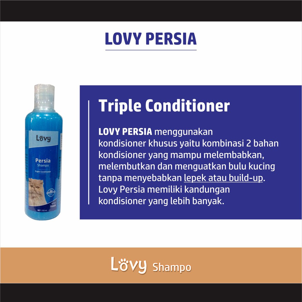 Shampo Kucing Persia Anggora Shampo LOVY 100 ML