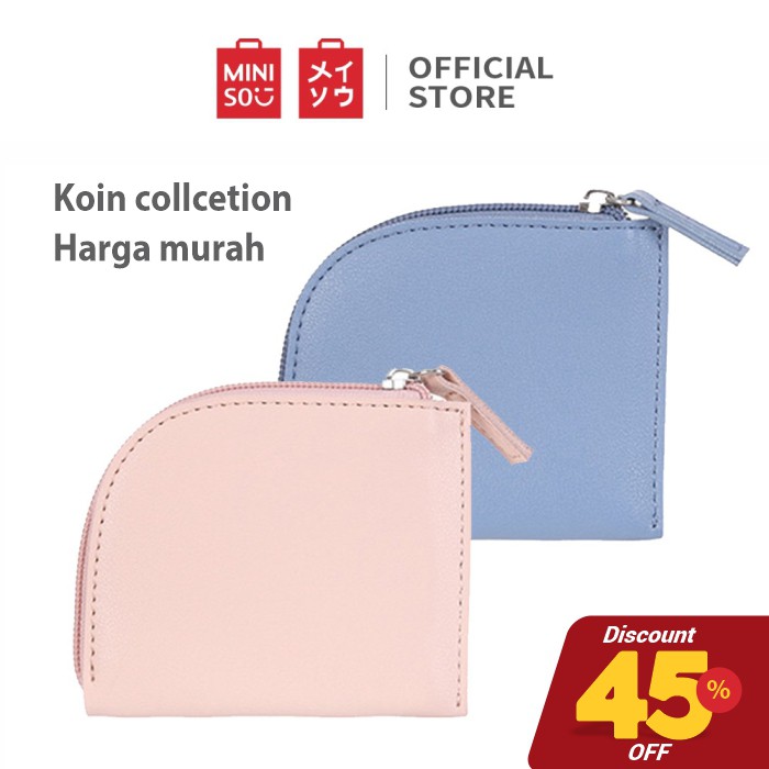 MINISO Dompet Koin Wanita Zipper Geometri Shopee Indonesia