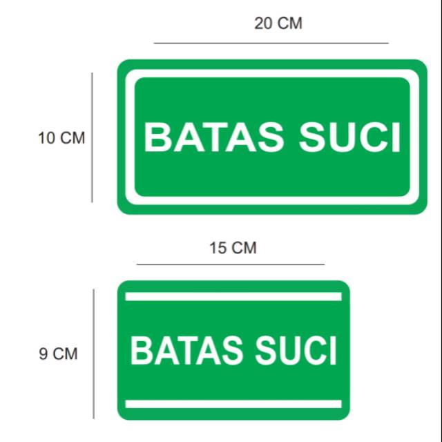 HARGA PROMO STIKER STICKER VYNIL HIMBAUAN BATAS SUCI ANTI AIR WATERPROF