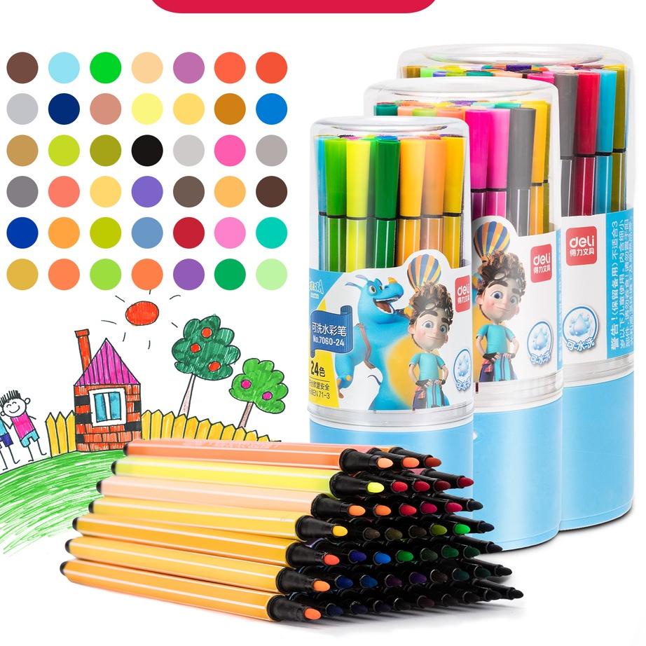

12.12 Deli Hexagonal Watercolor Marker Pen Spidol Warna 24/36/48 Warna 7060 ●●●