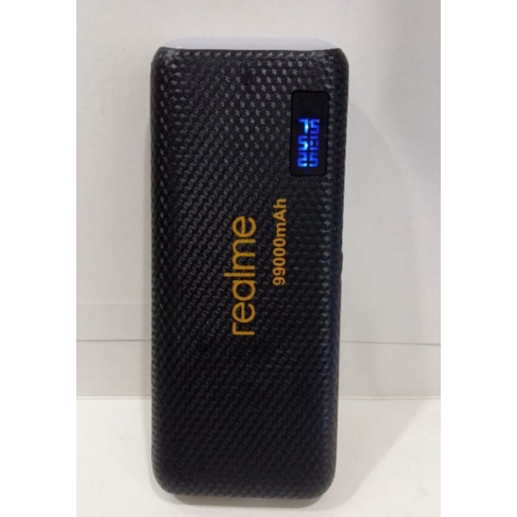 POWERBANK 99000Mah REALME 3 USB PORT LED FLASH DIGITAL LEATHER LCD INDICATOR LED