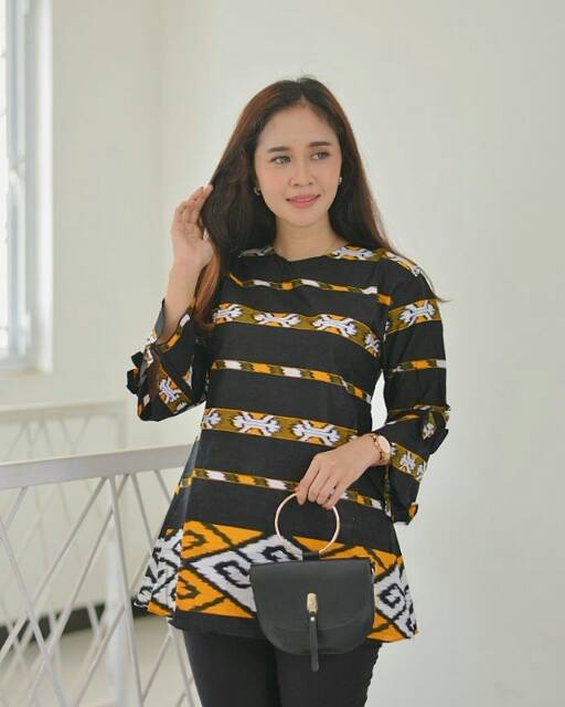 ATASAN WANITA BLOUSE TENUN BATIK MODERN MURAH