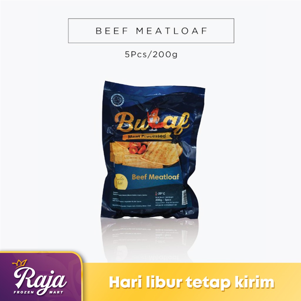 

Beef Meatloaf isi 5 200gr / Makanan Beku / Frozen Food / Meatloaf / Kentang Beku