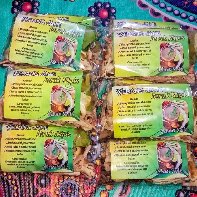 

1PACK/10BKS WEDANG JAHE JERUK NIPIS REMPAH PALING KOMPLIT KHAS SOLO