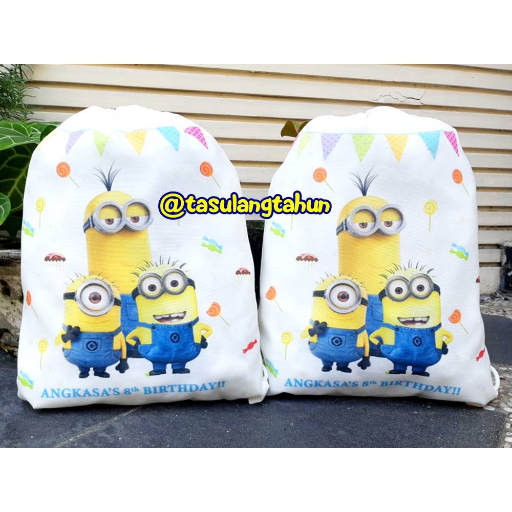 

Tas RANSEL Souvenir Ultah GoodieBag Bingkisan Blacu MINION