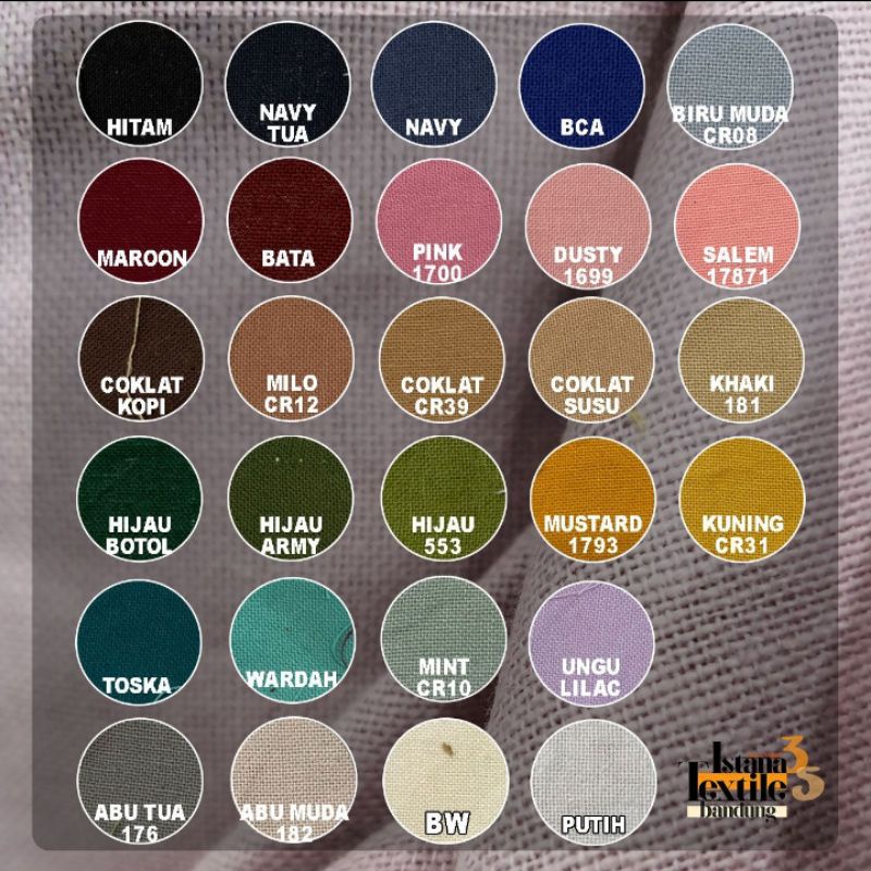 1/2 meteran kain bahan katun cotton linen rami boehmeria#linen cotton RAMI BOEHMERIA# High Quality f