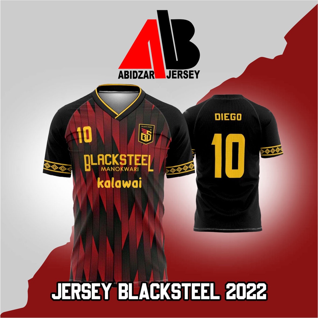 JERSEY BLACKSTEEL MANOKWARI KALAWAI 2022 FUTSAL INDONESIA