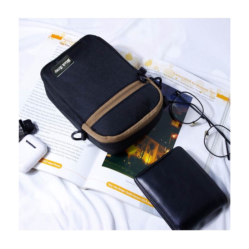 exclusive tas sling bag selempang bahu messenger soren pinggang pria terbaru kekinian murah original