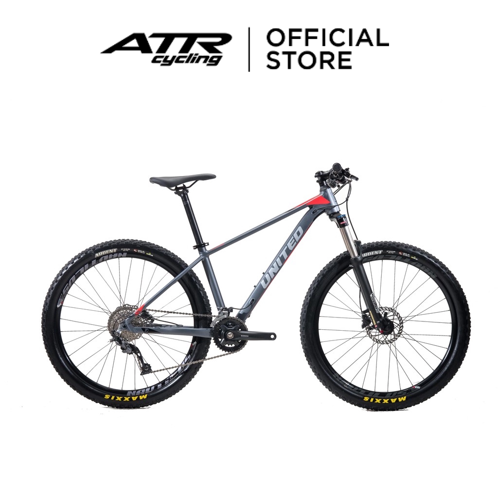 United Bike - Mountain Bike Clovis 5.00 Size S MTB27,5-18Sp (Abu-Merah-Hitam)