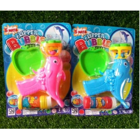 Mainan anak pistol gelembung flipper bubble gun 5 Mata