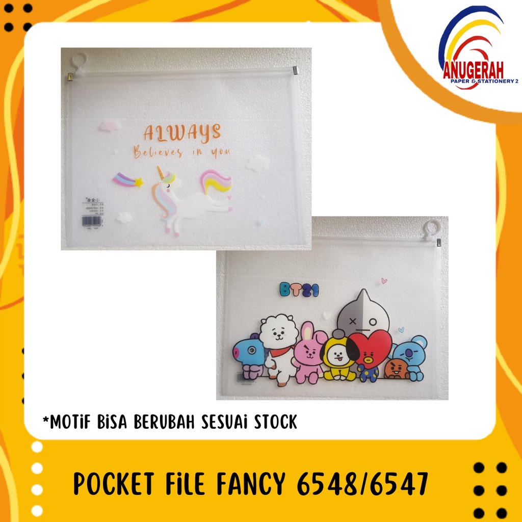 

POCKET FILE FANCY A4 6548/6547/ MAP ZIPPER FILE A4