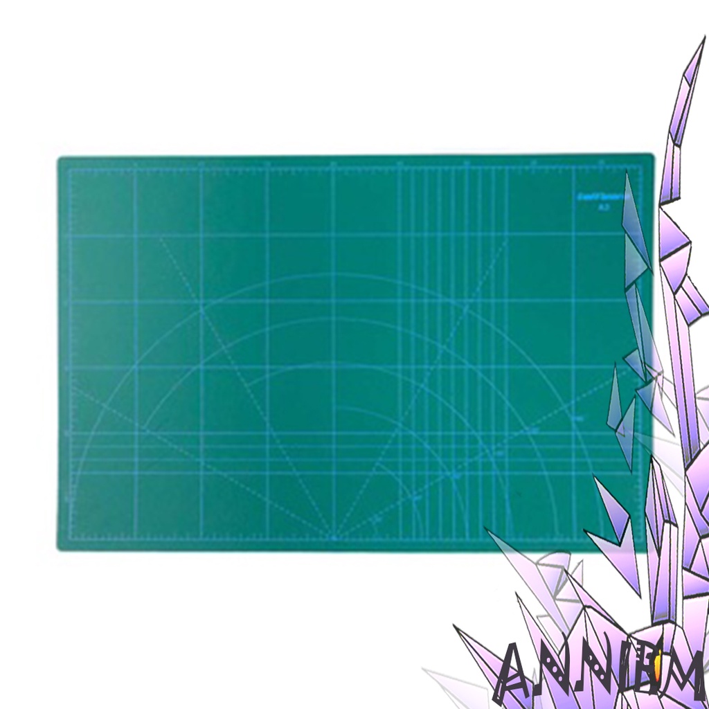 

Work Cutting Mat Pad A3 45x30 cm Alas Potong Kertas Kain Kulit DIY Pola Grid Akurat Simetris Lunak