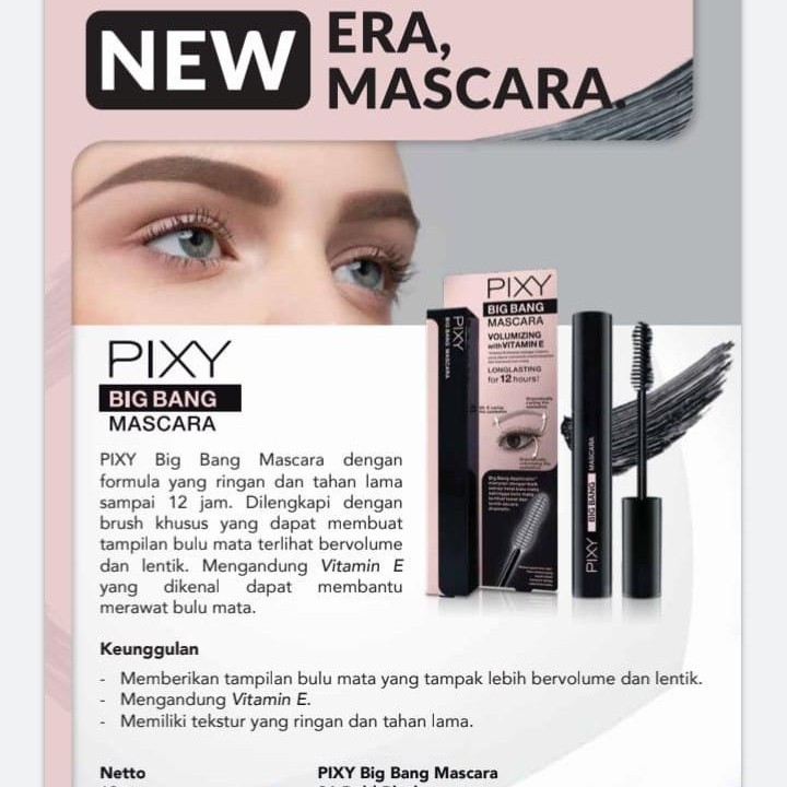 PIXY BIG BANG MASCARA VOLUMIZING WITH VIT E - LONGLASTING 12 HOURS/Maskara/Pixy