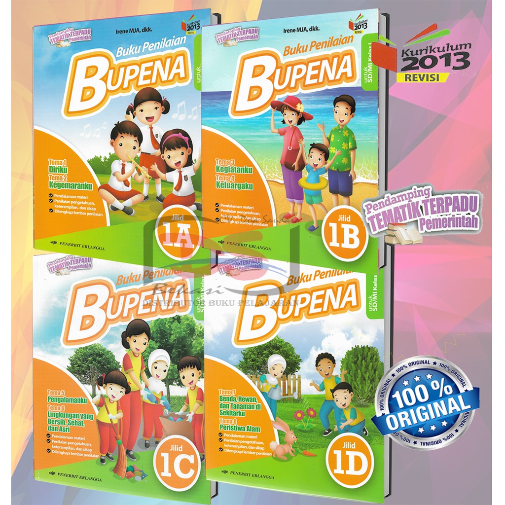 Buku BUPENA SD Kelas 1 Kurikulum 2013 Erlangga