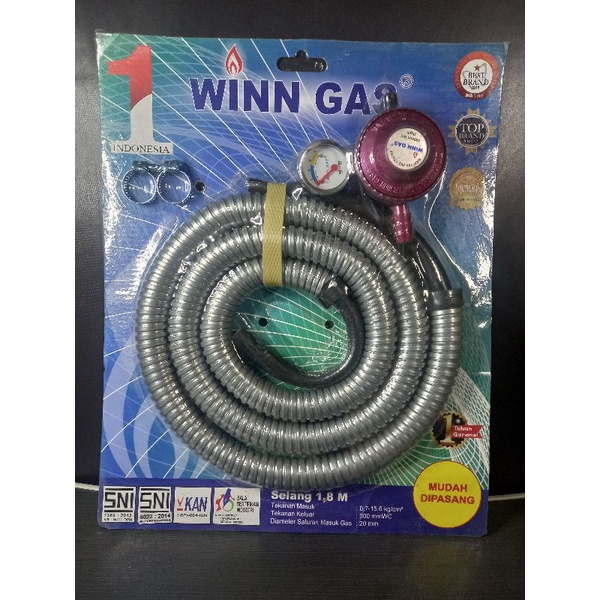 SELANG GAS + REGULATOR WINN GAS W68M / SELANG KOMPOR GAS DAN REGULATOR ORIGINAL