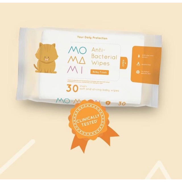 Momami anti bacterial wipes - tisu basah bayi anti bakteri