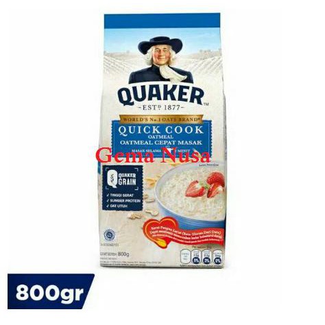 

Oatmeal Cepat Masak Quaker Quick Cooking Oatmeal 800Gr