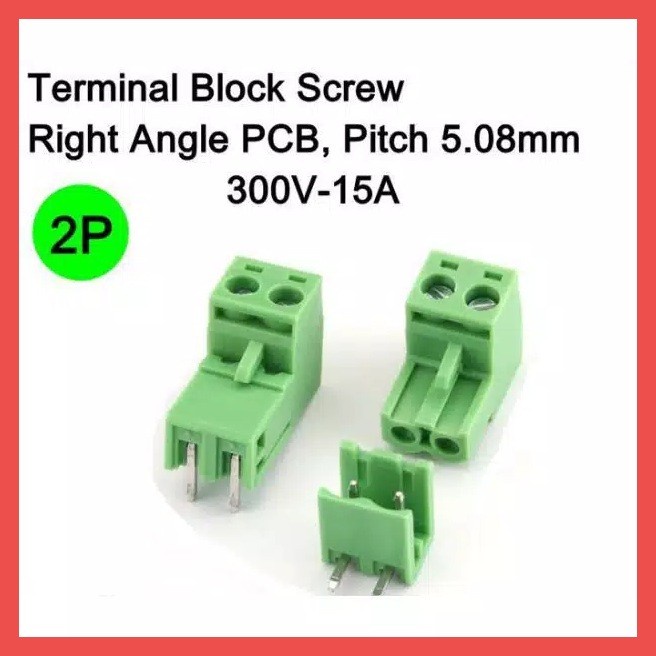2EDG 5.08 2p 2 pin Terminal Block Green Plugable RA Connector 5.08mm