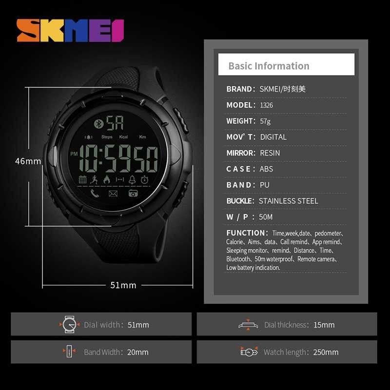 SKMEI jam olahraga smartwatch bluetooth 1326