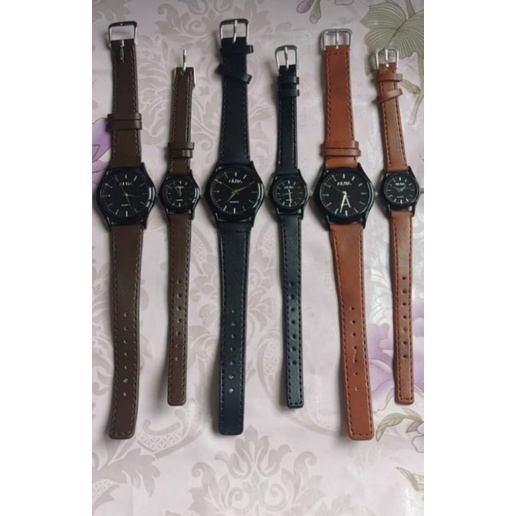 jam tangan couple pria wanita alba kulit sintetis best seller