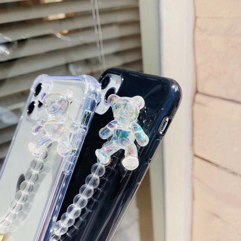 Case Chain Bear Hologram TPU Casing ALL PHONE TYPES IPHONE SAMSUNG a22 A32 A52 A72  VIVO v21 y53s V9