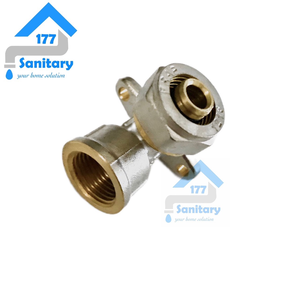 Kni water heater Nepel drat dalam Kuningan F207-knee instalasi luar valve tanpa bobok tembok sambungan pipa air panas mixer brass fitting