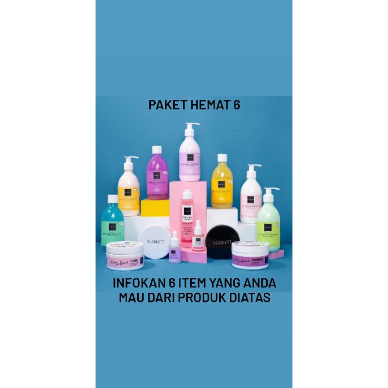 SCARLETT WHITENING PAKET HEMAT 6 ITEM