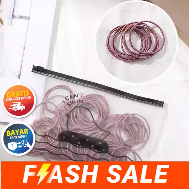 【BISA COD】 Ikat rambut korea isi 100pc Pengiriman dari Binjai Medan