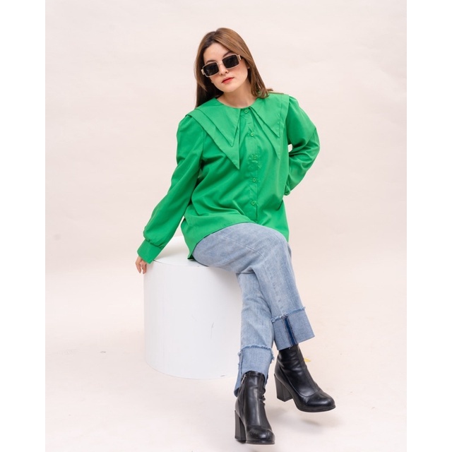 RX FASHION - MOLI SHIRT TWISTCONE / KEMEJA WANITA KEKINIAN - NN