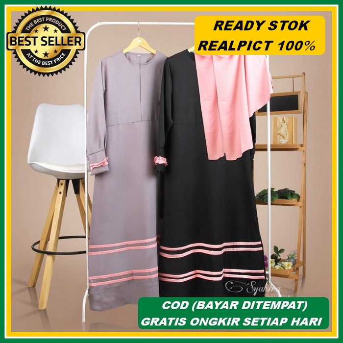 Baju Pesta Wanita Muslim Kondangan Brukat Mewah Elegan Gaun Muslimah Terbaru 2022 Maxy Salsa Jumbo L