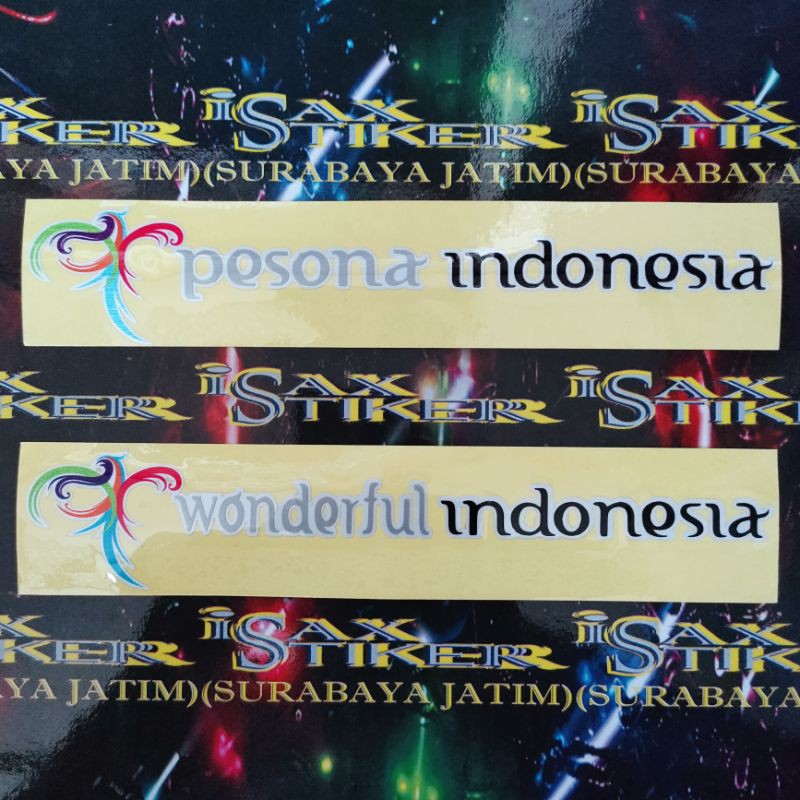 

stiker pesona wonderful Indonesia panjang 20cm
