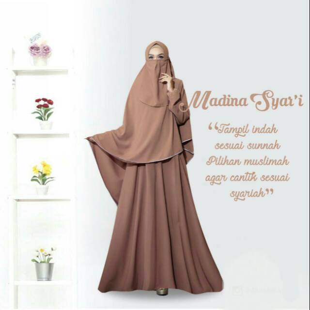 Gamis + Khimar + Cadar Madina Syari ori by Intanaka