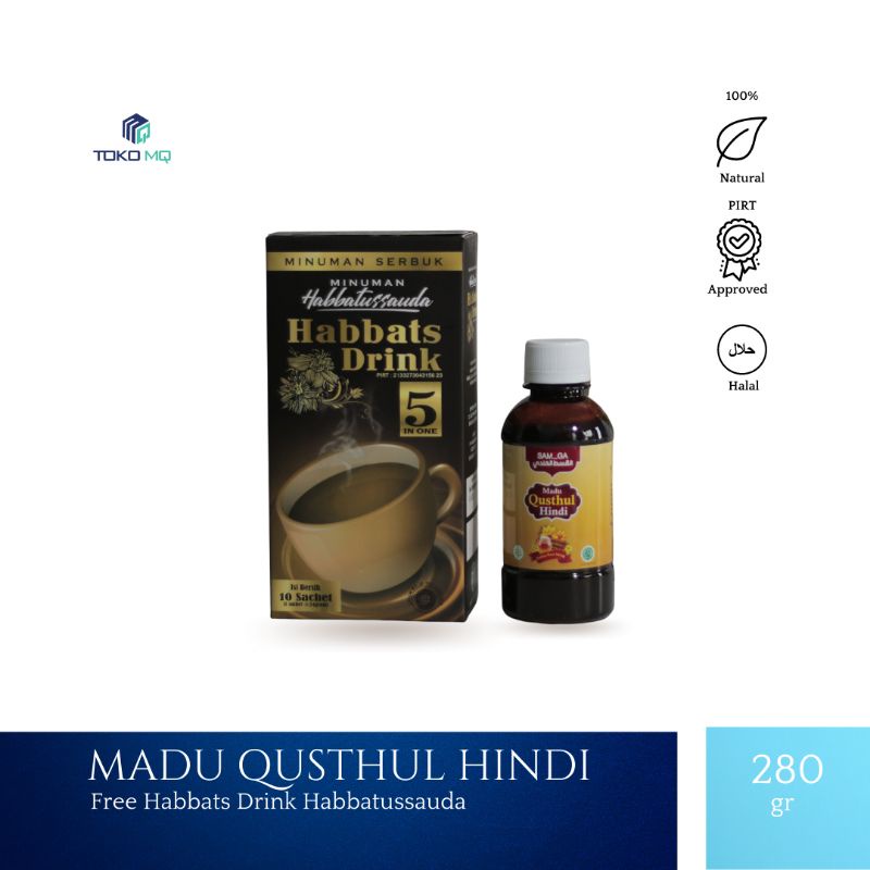 

Madu Qusthul Hindi Dan Habbats Drink 270 Gram dan 10 Sachet