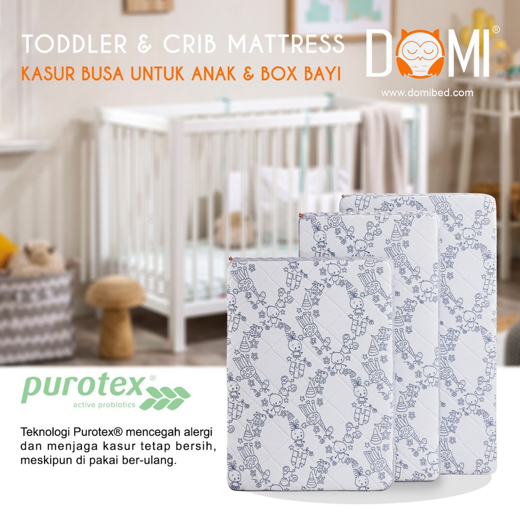 Domi Toddler &amp; Crib Mattress - Matras Anak Tebal 10 cm Panjang 80 cm