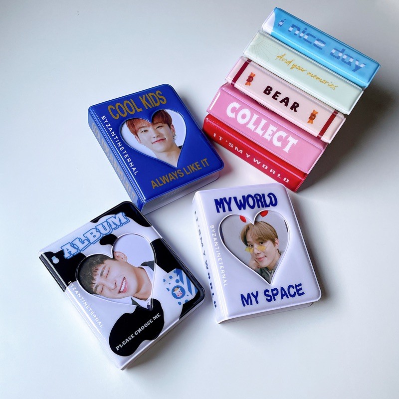 THENCE COLLECT BOOK UNOFFICIAL PHOTOCARD  HOLDER COOL KIDS MINE LOVELY KOLBUK PC KOREA DOMPET KARTU