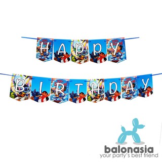 Balonasia Dekorasi  Banner Bunting Flag Karakter Happy 