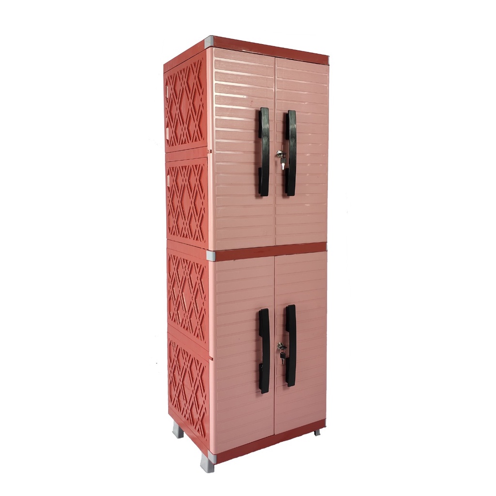 NEW PRODUCT MIAMI KINARA LUXURY LEMARI PLASTIK MINI 4 PINTU SUSUN