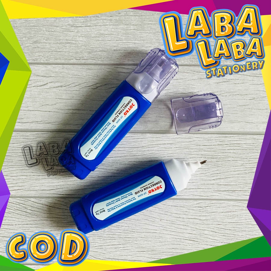 

LabaLabaStationery Tipe-EX Correction Fluid Joyko Biru CF-S209 Ujung Besi (PC)