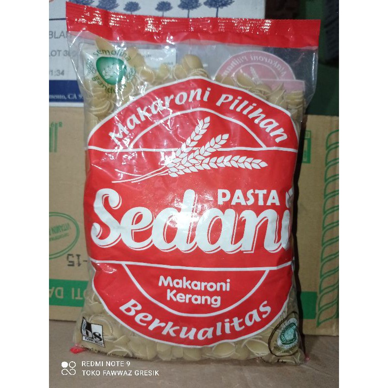 Sedani Makaroni Pasta Sedani Rebus SOP Pipa / Spiral / Kerang 250gr (Repack)