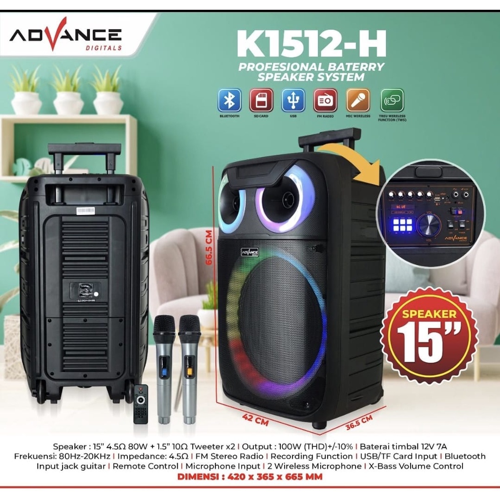 Jual Advance K H Speaker Meeting Portable Inch Mic Wireless