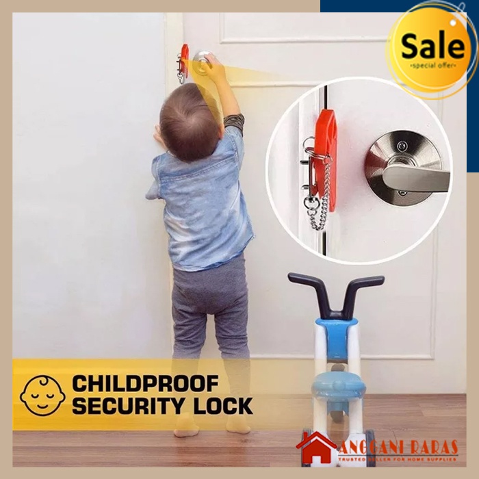 Slot Pintu Penahan Pintu Engsel Pengaman Tambahan Untuk Keamanan Anti Lockpick Baby Safety Lock Door